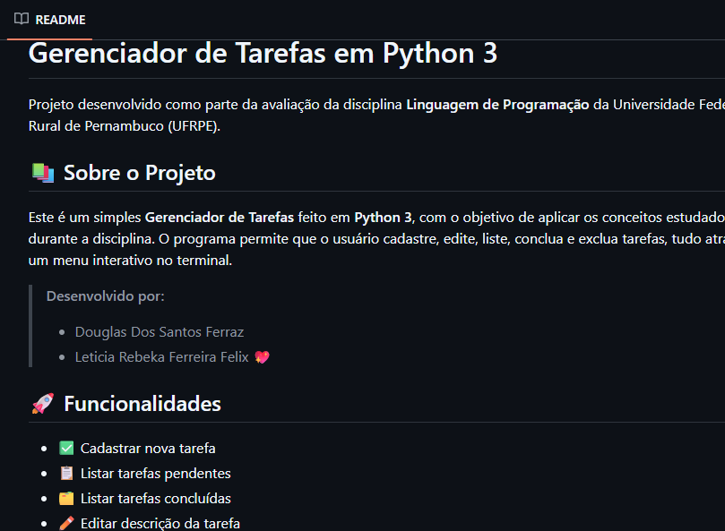 Gerenciador de Tarefas